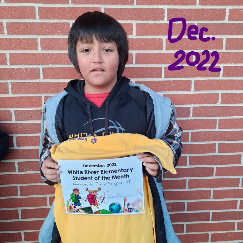 Student of the Month PicturesAugust 2022 to December 2022 White
